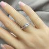 Anillo de Boda 01.398.0023.06 Plata Rodinada, con Zirconia Cubica Blanca, Pulido, Tono Plateado (Tamaño 6)