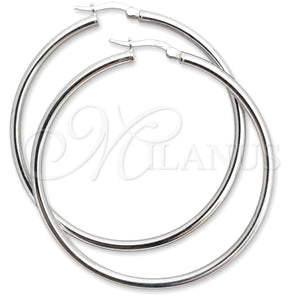 Argolla Mediana 02.389.0185.50 Plata Rodinada, Diseño de Hueco, Pulido, Tono Plateado