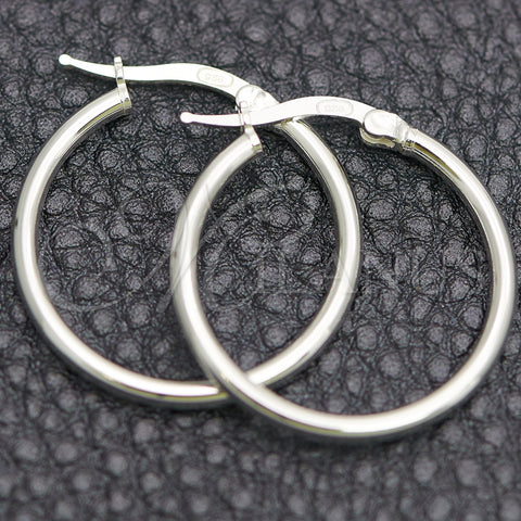 Argolla Pequeña 02.389.0186.20 Plata Rodinada, Diseño de Hueco, Pulido, Tono Plateado