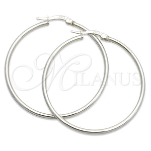 Argolla Mediana 02.389.0186.40 Plata Rodinada, Diseño de Hueco, Pulido, Tono Plateado