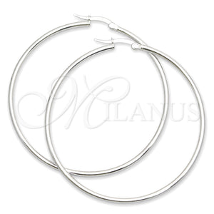 Argolla Mediana 02.389.0186.50 Plata Rodinada, Diseño de Hueco, Pulido, Tono Plateado