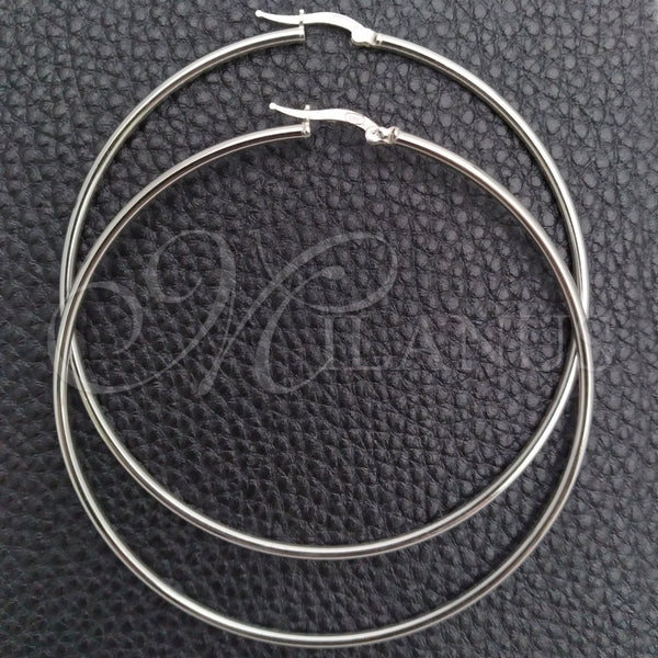 Argolla Grande 02.389.0186.70 Plata Rodinada, Diseño de Hueco, Pulido, Tono Plateado
