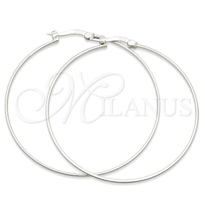 Argolla Mediana 02.389.0187.50 Plata Rodinada, Diseño de Hueco, Pulido, Tono Plateado