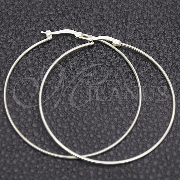 Argolla Mediana 02.389.0187.50 Plata Rodinada, Diseño de Hueco, Pulido, Tono Plateado
