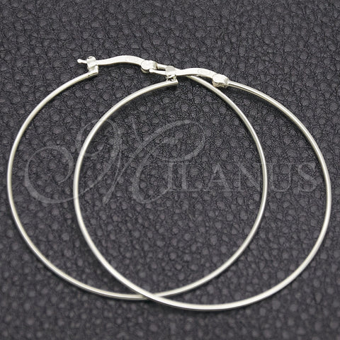 Argolla Mediana 02.389.0187.50 Plata Rodinada, Diseño de Hueco, Pulido, Tono Plateado