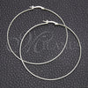 Argolla Grande 02.389.0187.60 Plata Rodinada, Diseño de Hueco, Pulido, Tono Plateado