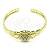 Aro Individual 07.253.0029 Oro Laminado, Diseño de Mariposa y Corazón, con Blanca Zirconia Cubica, Pulido, Tono Dorado (05 MM Thickness, One size fits all)