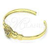 Aro Individual 07.253.0029 Oro Laminado, Diseño de Mariposa y Corazón, con Blanca Zirconia Cubica, Pulido, Tono Dorado (05 MM Thickness, One size fits all)
