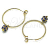 Argolla Mediana 02.63.2736.30 Oro Laminado, con Zafiro Azul Cristal, Pulido, Tono Dorado