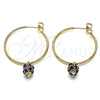 Argolla Mediana 02.63.2736.30 Oro Laminado, con Zafiro Azul Cristal, Pulido, Tono Dorado