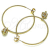 Argolla Mediana 02.63.2736.2.40 Oro Laminado, con Blanca Cristal, Pulido, Tono Dorado
