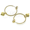 Argolla Mediana 02.63.2737.30 Oro Laminado, Diseño de Corazón, Pulido, Tono Dorado