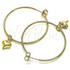 Argolla Mediana 02.63.2737.40 Oro Laminado, Diseño de Corazón, Pulido, Tono Dorado
