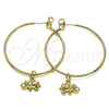 Argolla Mediana 02.63.2739.40 Oro Laminado, Diseño de Elefante, Pulido, Tono Dorado