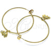 Argolla Grande 02.63.2739.50 Oro Laminado, Diseño de Elefante, Pulido, Tono Dorado