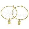 Argolla Grande 02.63.2740.50 Oro Laminado, Diseño de Osito, Pulido, Tono Dorado