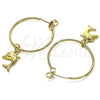 Argolla Mediana 02.63.2741.30 Oro Laminado, Diseño de Delfín, Pulido, Tono Dorado