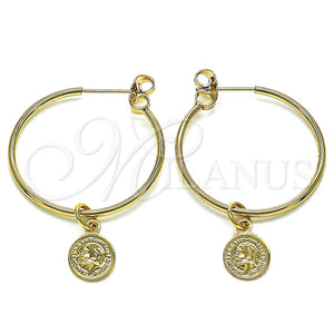 Argolla Mediana 02.63.2742.30 Oro Laminado, Pulido, Tono Dorado