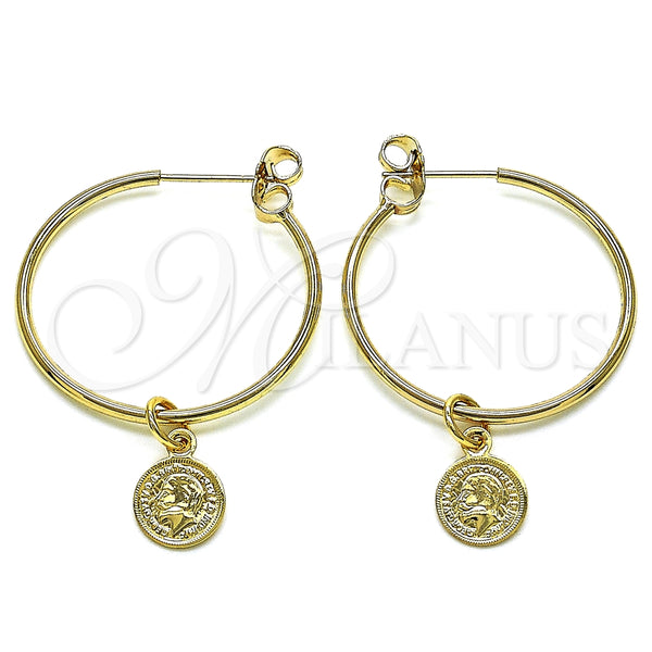 Argolla Mediana 02.63.2742.30 Oro Laminado, Pulido, Tono Dorado