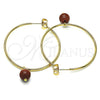 Argolla Mediana 02.63.2744.40 Oro Laminado, con Onix Negro Goldstone Venturina, Pulido, Tono Dorado