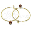 Argolla Grande 02.63.2744.50 Oro Laminado, con Onix Negro Goldstone Venturina, Pulido, Tono Dorado