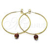 Argolla Grande 02.63.2744.50 Oro Laminado, con Onix Negro Goldstone Venturina, Pulido, Tono Dorado