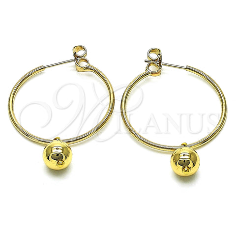 Argolla Mediana 02.63.2744.2.30 Oro Laminado, Pulido, Tono Dorado