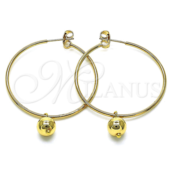 Argolla Mediana 02.63.2744.2.40 Oro Laminado, Pulido, Tono Dorado