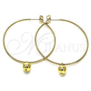 Argolla Mediana 02.63.2744.2.50 Oro Laminado, Pulido, Tono Dorado