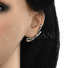 Earcuff 02.210.0674 Oro Laminado, con Multicolor Micro Pave and Granate Zirconia Cubica, Pulido, Tono Dorado