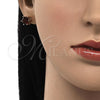 Earcuff 02.210.0674 Oro Laminado, con Multicolor Micro Pave and Granate Zirconia Cubica, Pulido, Tono Dorado
