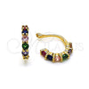 Earcuff 02.213.0378 Oro Laminado, con Multicolor Zirconia Cubica, Pulido, Tono Dorado