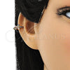Earcuff 02.213.0385 Oro Laminado, Diseño de Mariposa, con Multicolor Micro Pave, Pulido, Tono Dorado