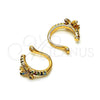 Earcuff 02.213.0385 Oro Laminado, Diseño de Mariposa, con Multicolor Micro Pave, Pulido, Tono Dorado