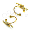 Earcuff 02.213.0396 Oro Laminado, con Blanca Micro Pave, Pulido, Tono Dorado