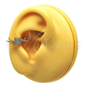 Earcuff 02.213.0396 Oro Laminado, con Blanca Micro Pave, Pulido, Tono Dorado