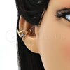 Earcuff 02.210.0676.1 Oro Laminado, Diseño de Cruz, con Multicolor Micro Pave, Pulido, Tono Dorado
