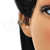 Earcuff 02.210.0678.1 Oro Laminado, Diseño de Infinito, con Multicolor Micro Pave, Pulido, Tono Dorado