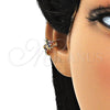 Earcuff 02.210.0679.1 Oro Laminado, Diseño de Luna, con Multicolor Micro Pave, Pulido, Tono Dorado