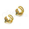 Earcuff 02.210.0679.1 Oro Laminado, Diseño de Luna, con Multicolor Micro Pave, Pulido, Tono Dorado