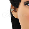 Earcuff 02.210.0680 Oro Laminado, con Blanca Micro Pave, Pulido, Tono Dorado