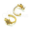 Earcuff 02.210.0680 Oro Laminado, con Blanca Micro Pave, Pulido, Tono Dorado