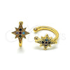 Earcuff 02.210.0680.1 Oro Laminado, con Multicolor Micro Pave, Pulido, Tono Dorado