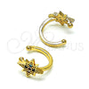 Earcuff 02.210.0680.1 Oro Laminado, con Multicolor Micro Pave, Pulido, Tono Dorado