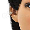 Earcuff 02.210.0682 Oro Laminado, con Blanca Micro Pave, Pulido, Tono Dorado
