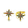 Earcuff 02.210.0682.1 Oro Laminado, con Multicolor Micro Pave, Pulido, Tono Dorado