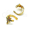 Earcuff 02.210.0682.1 Oro Laminado, con Multicolor Micro Pave, Pulido, Tono Dorado