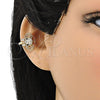 Earcuff 02.210.0685 Oro Laminado, Diseño de Elefante, con Blanca and Negro Micro Pave, Pulido, Tono Dorado