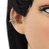 Earcuff 02.210.0685.1 Oro Laminado, Diseño de Elefante, con Multicolor Micro Pave, Pulido, Tono Dorado