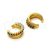 Earcuff 02.210.0689.1 Oro Laminado, con Multicolor Micro Pave, Pulido, Tono Dorado